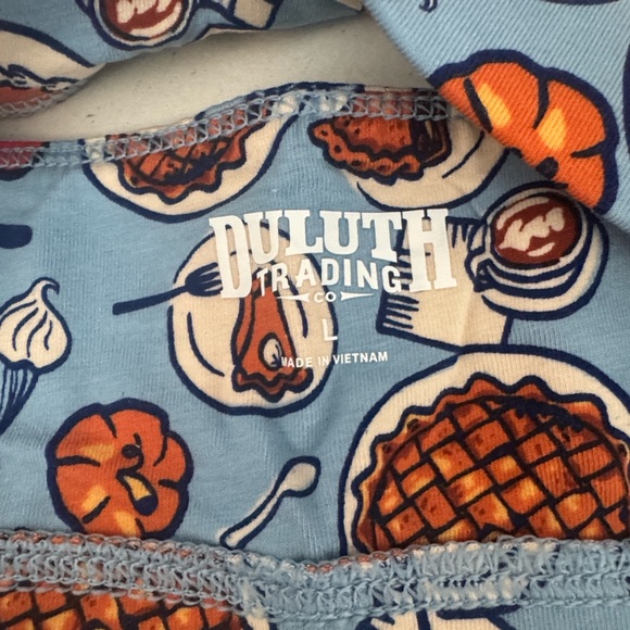 Duluth Trading Co Blue and Orange Food Print Bralette - Picture 4 of 4